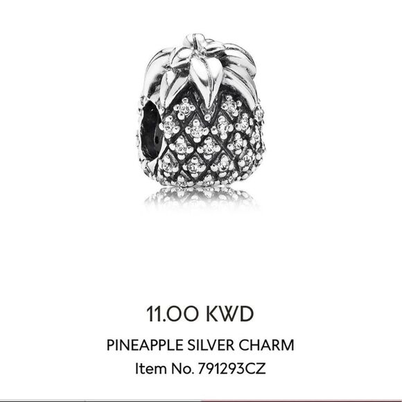 PANDORA Diamond Pineapple Charm PANDORA Diamond Pineapple Charm - Picture 8 of 9